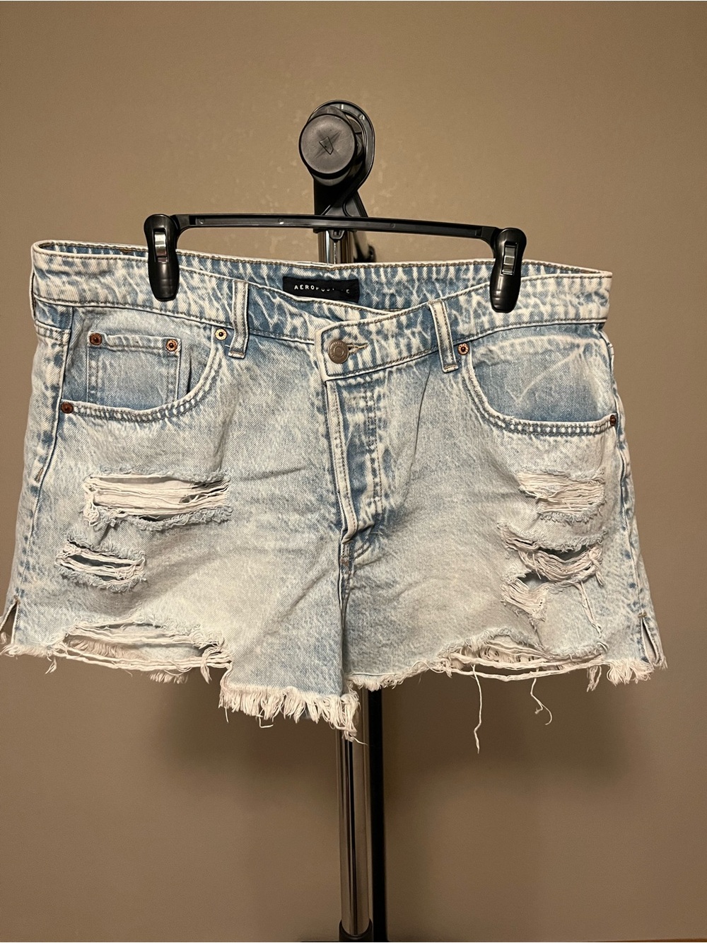 Aéropostale Distressed Light Blue Denim Cutoff Shorts